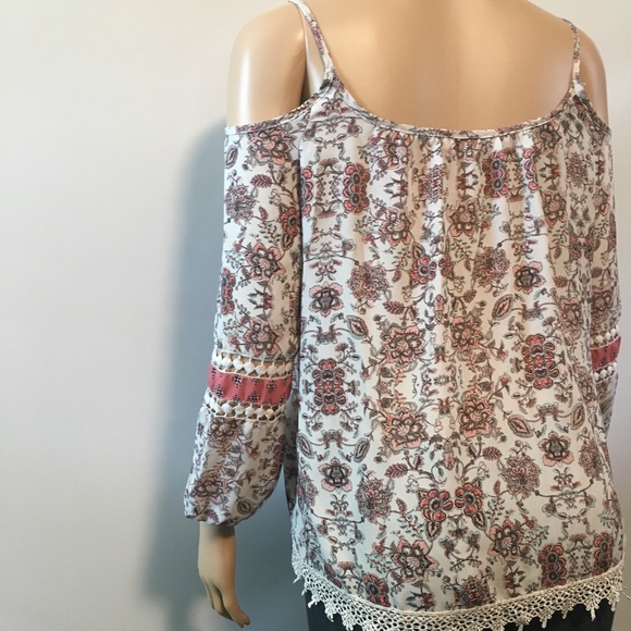 Penelope cold shoulder floral long sleeve size S - Picture 9 of 14